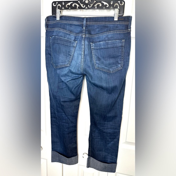 COH CITIZENS OF HUMANITY Dani Cropped Straight Leg Denim Jeans Dark Wash Cuffed - Picture 8 of 13